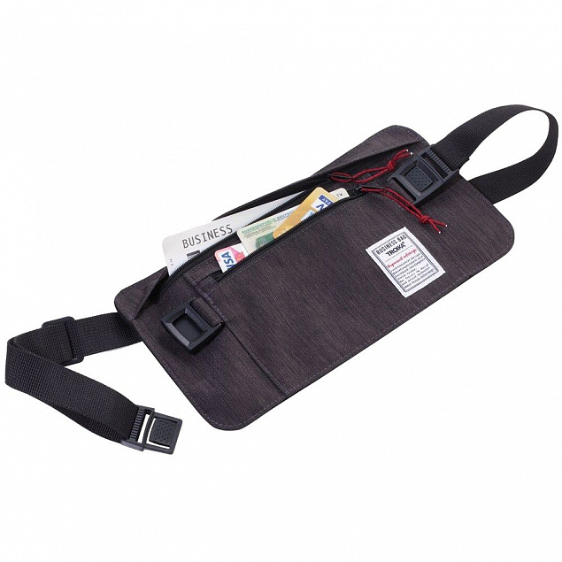 Поясная сумка Business Belt Bag с RFID-защитой, серая с логотипом в Санкт-Петербурге заказать по выгодной цене в кибермаркете AvroraStore
