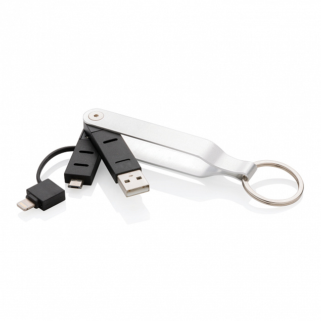USB-кабель MFi 2 в 1 с логотипом в Санкт-Петербурге заказать по выгодной цене в кибермаркете AvroraStore