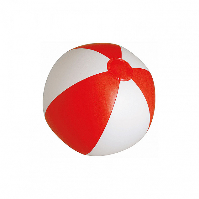 SUNNY Мяч пляжный надувной; бело-красный, 28 см, ПВХ с логотипом в Санкт-Петербурге заказать по выгодной цене в кибермаркете AvroraStore