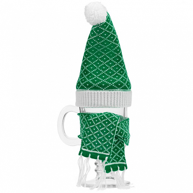 Вязаный шарфик Dress Cup, зеленый с логотипом в Санкт-Петербурге заказать по выгодной цене в кибермаркете AvroraStore