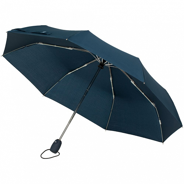 Зонт складной Comfort, синий с логотипом в Санкт-Петербурге заказать по выгодной цене в кибермаркете AvroraStore