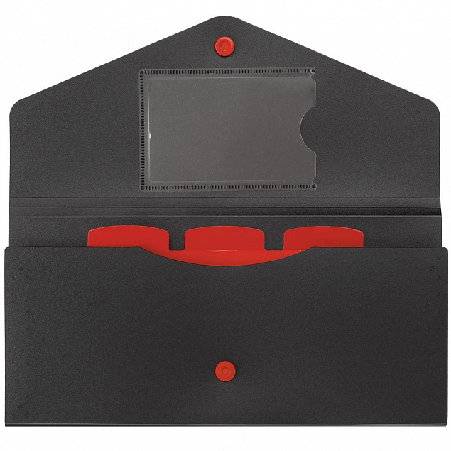 Органайзер для путешествий Envelope, черный с красным с логотипом в Санкт-Петербурге заказать по выгодной цене в кибермаркете AvroraStore