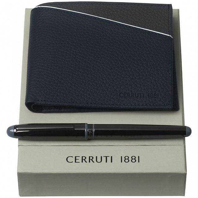 Набор Cerruti 1881: кошелек и роллер, синий с логотипом в Санкт-Петербурге заказать по выгодной цене в кибермаркете AvroraStore