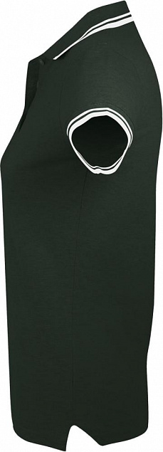 Рубашка поло женская PASADENA WOMEN 200 с контрастной отделкой, зеленая с белым с логотипом в Санкт-Петербурге заказать по выгодной цене в кибермаркете AvroraStore