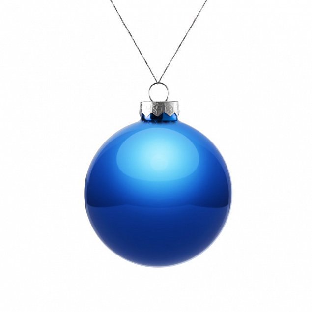 Елочный шар Finery Gloss, 8 см, глянцевый синий с логотипом в Санкт-Петербурге заказать по выгодной цене в кибермаркете AvroraStore
