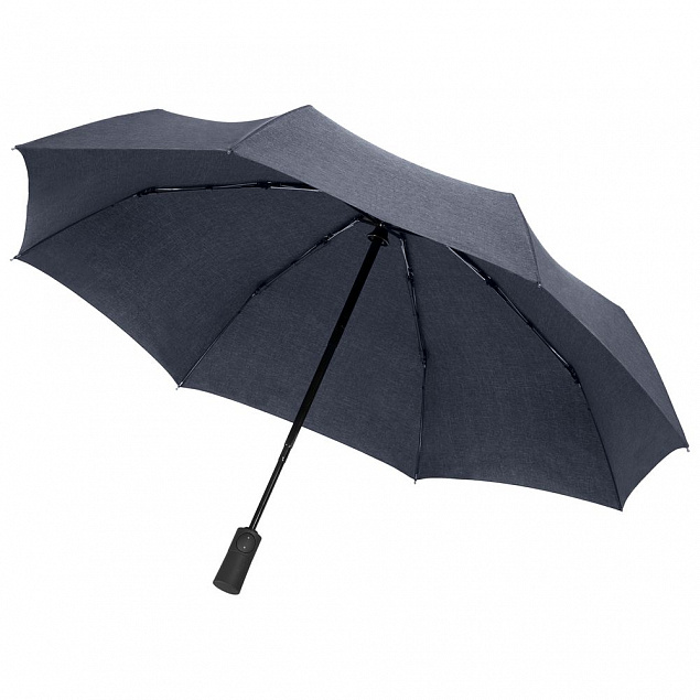 Складной зонт rainVestment, темно-синий меланж с логотипом в Санкт-Петербурге заказать по выгодной цене в кибермаркете AvroraStore