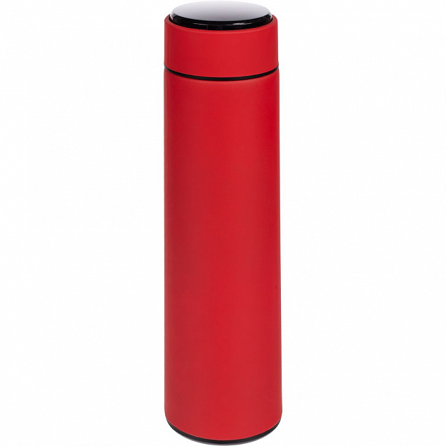 Смарт-бутылка с заменяемой батарейкой Long Therm Soft Touch, красная с логотипом в Санкт-Петербурге заказать по выгодной цене в кибермаркете AvroraStore