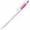 Ручка шариковая Bolide, белая с розовым с логотипом в Санкт-Петербурге заказать по выгодной цене в кибермаркете AvroraStore