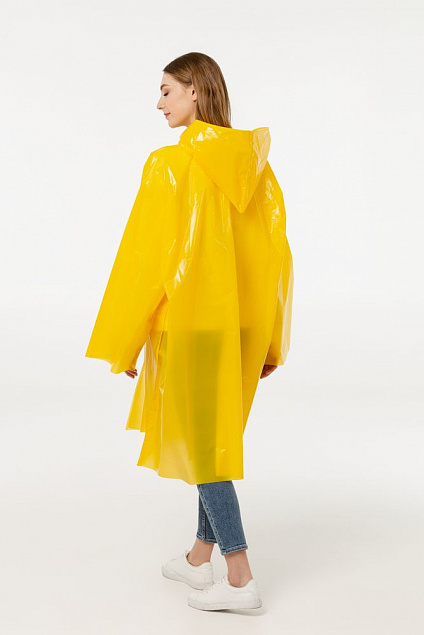 Дождевик-плащ CloudTime, желтый с логотипом в Санкт-Петербурге заказать по выгодной цене в кибермаркете AvroraStore