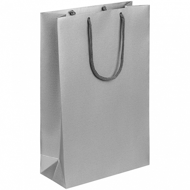 Пакет бумажный «Блеск», средний, серебристый с логотипом в Санкт-Петербурге заказать по выгодной цене в кибермаркете AvroraStore