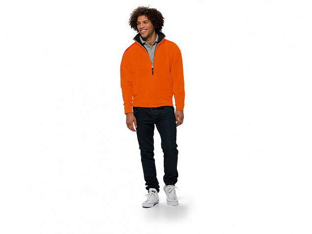 Куртка флисовая Nashville мужская, оранжевый/черный с логотипом в Санкт-Петербурге заказать по выгодной цене в кибермаркете AvroraStore