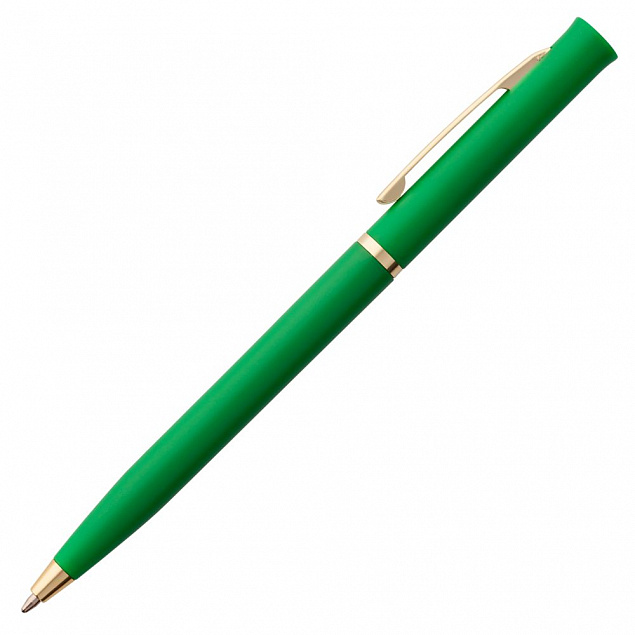 Ручка шариковая Euro Gold, зеленая с логотипом в Санкт-Петербурге заказать по выгодной цене в кибермаркете AvroraStore