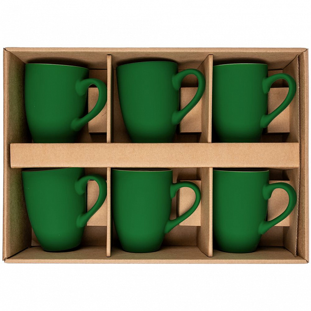 Набор кружек Good Morning c покрытием софт-тач, зеленый с логотипом в Санкт-Петербурге заказать по выгодной цене в кибермаркете AvroraStore