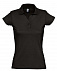 Рубашка поло женская Prescott Women 170, черная с логотипом в Санкт-Петербурге заказать по выгодной цене в кибермаркете AvroraStore