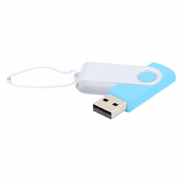 Флешка Designer To Go 2.0 USB 16Gb, голубой/белый с логотипом в Санкт-Петербурге заказать по выгодной цене в кибермаркете AvroraStore