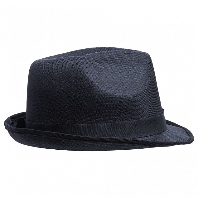 Шляпа Gentleman, черная с черной лентой с логотипом в Санкт-Петербурге заказать по выгодной цене в кибермаркете AvroraStore