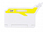 Бирка для багажа Hop, белый/желтый с логотипом в Санкт-Петербурге заказать по выгодной цене в кибермаркете AvroraStore