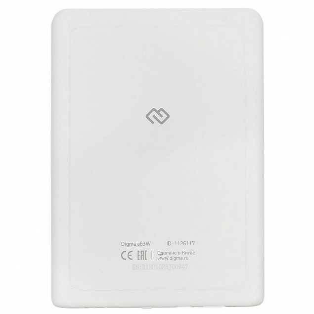 Электронная книга Digma E63W, белая с логотипом в Санкт-Петербурге заказать по выгодной цене в кибермаркете AvroraStore