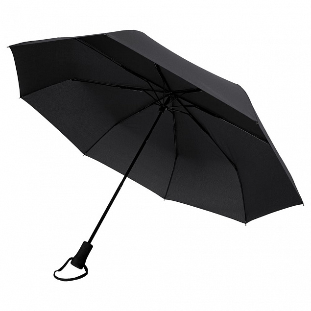 Складной зонт Hogg Trek, черный с логотипом в Санкт-Петербурге заказать по выгодной цене в кибермаркете AvroraStore