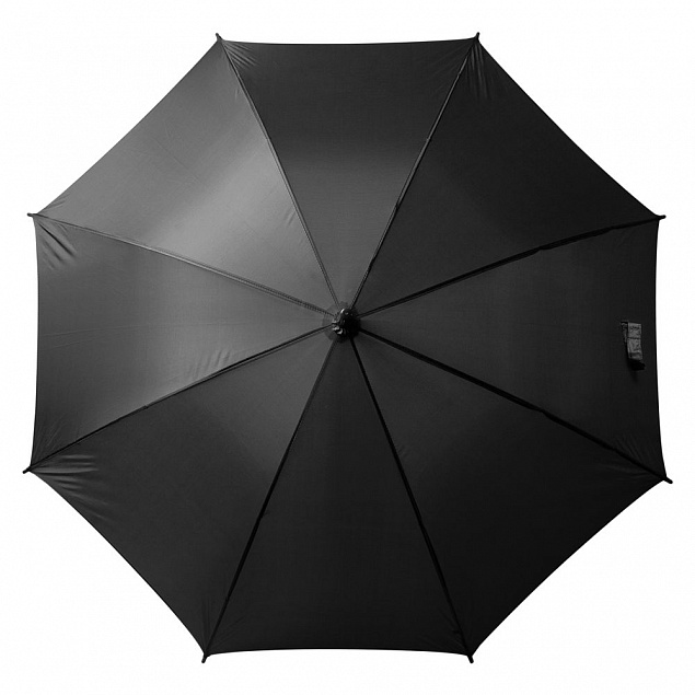 Зонт-трость Promo, черный с логотипом в Санкт-Петербурге заказать по выгодной цене в кибермаркете AvroraStore