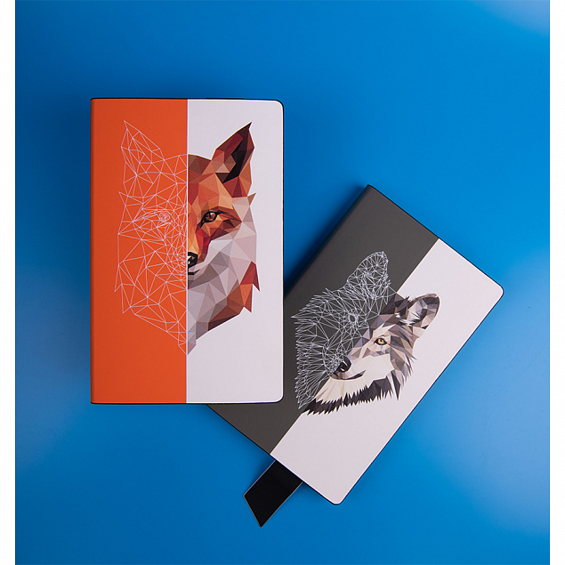 Бизнес-блокнот UNI, A5, бело-оранжевый, мягкая обложка, в линейку, черное ляссе с логотипом в Санкт-Петербурге заказать по выгодной цене в кибермаркете AvroraStore