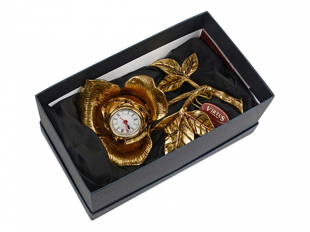 Часы настольные «Роза» с логотипом в Санкт-Петербурге заказать по выгодной цене в кибермаркете AvroraStore