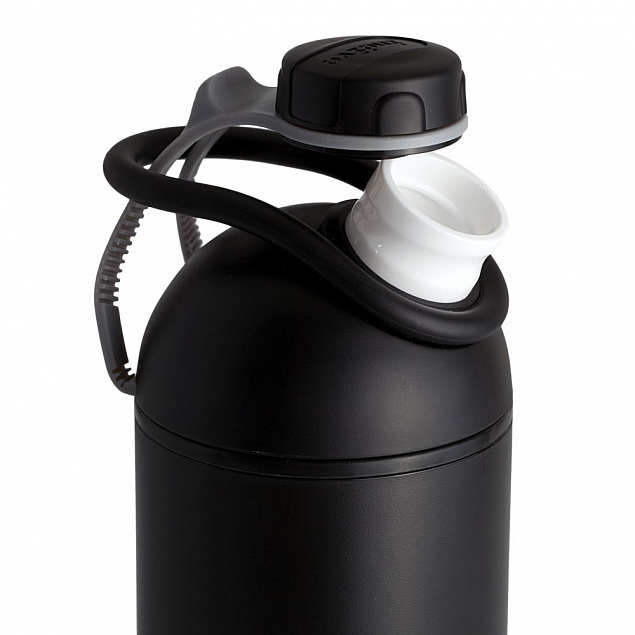 Бутылка для воды fixFlask, черная с логотипом в Санкт-Петербурге заказать по выгодной цене в кибермаркете AvroraStore