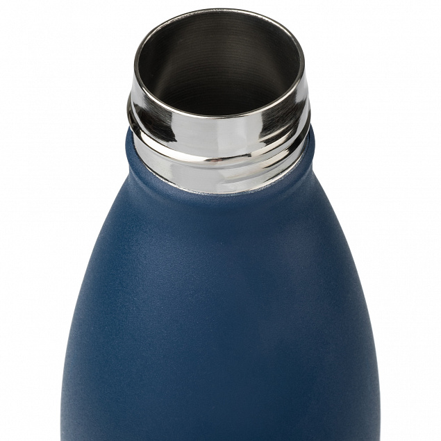 Термобутылка вакуумная герметичная, Fresco, 500 ml, синяя с логотипом в Санкт-Петербурге заказать по выгодной цене в кибермаркете AvroraStore