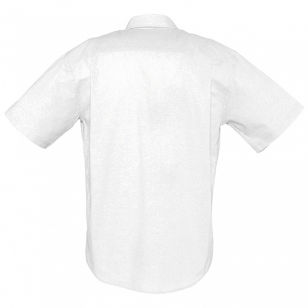 Рубашка мужская с коротким рукавом BRISBANE, белая с логотипом в Санкт-Петербурге заказать по выгодной цене в кибермаркете AvroraStore