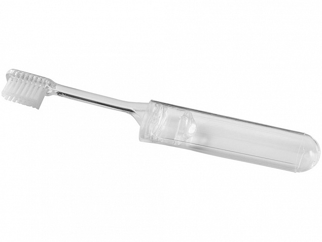 Зубная щетка Trott дорожная, прозрачный с логотипом в Санкт-Петербурге заказать по выгодной цене в кибермаркете AvroraStore