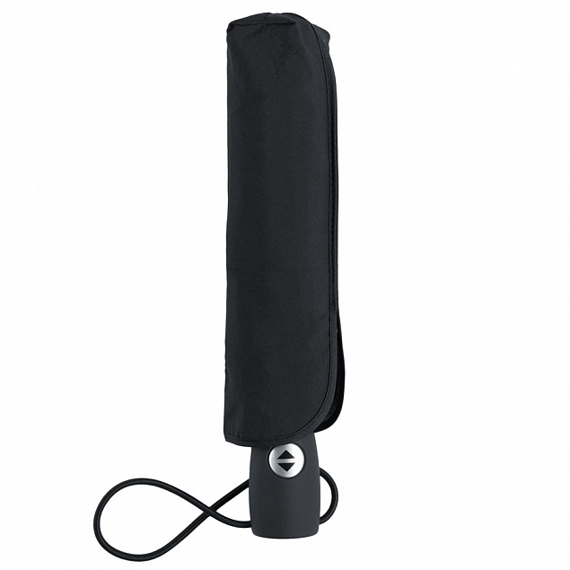 Зонт складной ARE-AOC, черный с логотипом в Санкт-Петербурге заказать по выгодной цене в кибермаркете AvroraStore