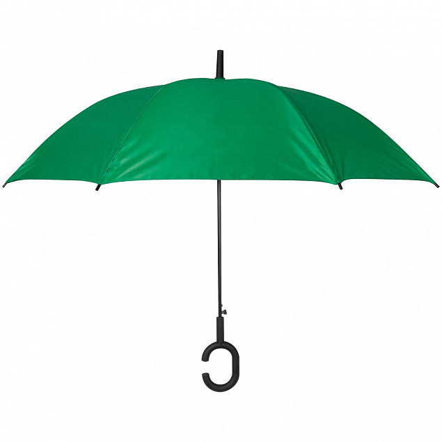 Зонт-трость Charme, зеленый с логотипом в Санкт-Петербурге заказать по выгодной цене в кибермаркете AvroraStore