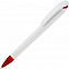 Ручка шариковая Beo Sport, белая с красным с логотипом в Санкт-Петербурге заказать по выгодной цене в кибермаркете AvroraStore