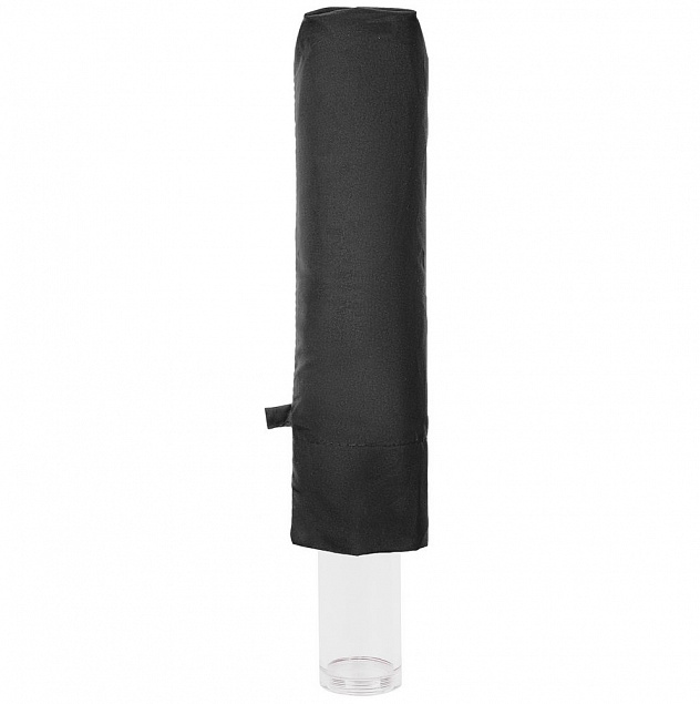Зонт складной Fillit, черный с логотипом в Санкт-Петербурге заказать по выгодной цене в кибермаркете AvroraStore