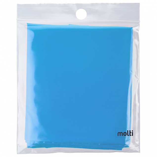 Дождевик-плащ CloudTime, голубой с логотипом в Санкт-Петербурге заказать по выгодной цене в кибермаркете AvroraStore