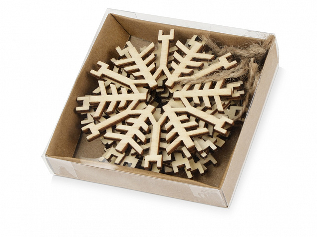Набор деревянных снежинок с логотипом в Санкт-Петербурге заказать по выгодной цене в кибермаркете AvroraStore