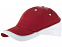 Бейсболка Draw 6-ти панельная, красный/белый с логотипом в Санкт-Петербурге заказать по выгодной цене в кибермаркете AvroraStore