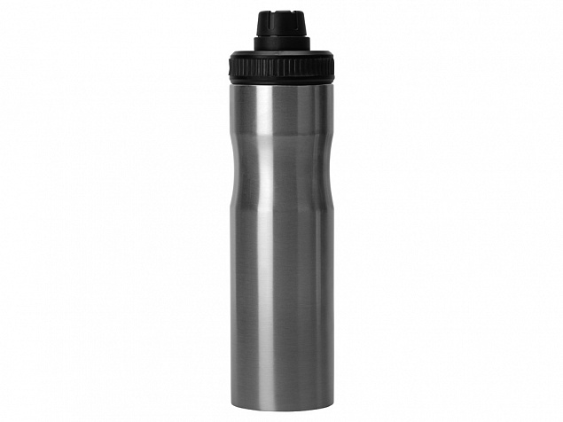 Бутылка для воды Supply Waterline, нерж сталь, 850 мл, серебристый/черный с логотипом в Санкт-Петербурге заказать по выгодной цене в кибермаркете AvroraStore