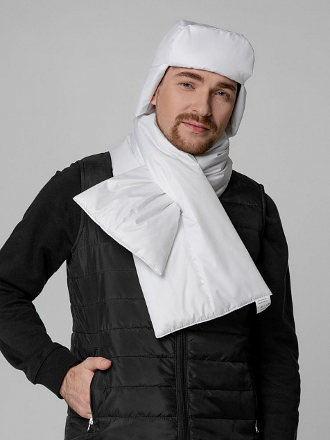 Шарф Shelter, белый с логотипом в Санкт-Петербурге заказать по выгодной цене в кибермаркете AvroraStore