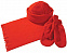 Комплект Unit Fleecy: шарф, шапка, варежки, красный с логотипом в Санкт-Петербурге заказать по выгодной цене в кибермаркете AvroraStore