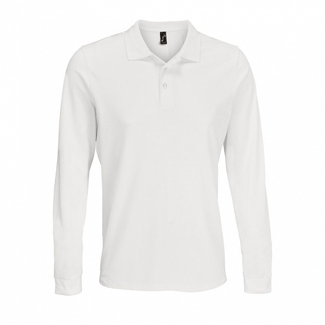 Рубашка поло с длинным рукавом Prime LSL, белая с логотипом в Санкт-Петербурге заказать по выгодной цене в кибермаркете AvroraStore