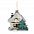 Ёлочная игрушка Домик (белый) с логотипом в Санкт-Петербурге заказать по выгодной цене в кибермаркете AvroraStore