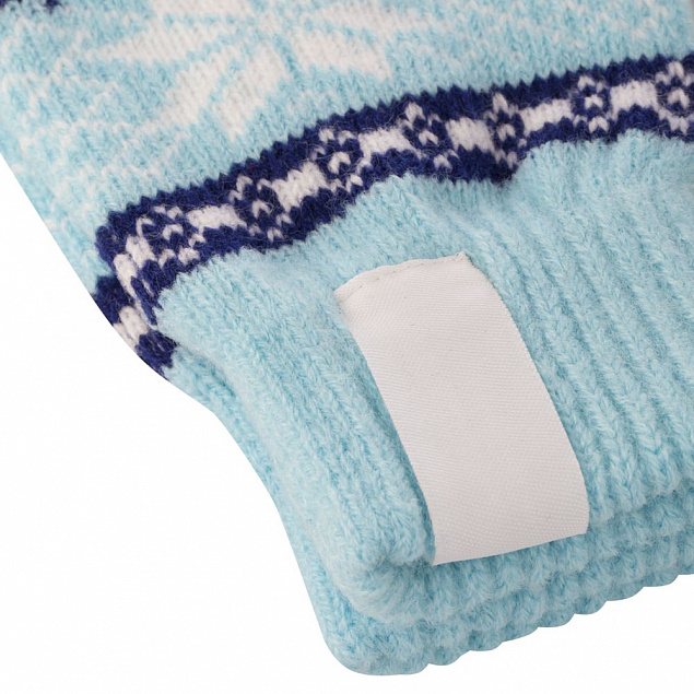 Сенсорные перчатки Snowflake, голубые с логотипом в Санкт-Петербурге заказать по выгодной цене в кибермаркете AvroraStore