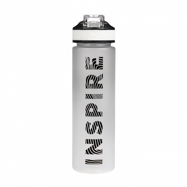 Бутылка для воды Flip, белая INSPIRE с логотипом в Санкт-Петербурге заказать по выгодной цене в кибермаркете AvroraStore