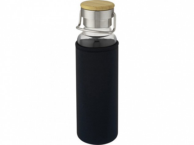Thor, стеклянная бутылка объемом 660 мл с неопреновым чехлом, черный с логотипом в Санкт-Петербурге заказать по выгодной цене в кибермаркете AvroraStore