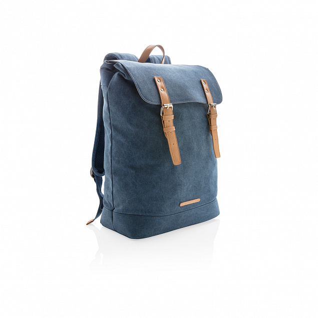 Рюкзак для ноутбука Canvas, синий с логотипом в Санкт-Петербурге заказать по выгодной цене в кибермаркете AvroraStore