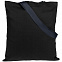 Холщовая сумка BrighTone, черная с темно-синими ручками с логотипом в Санкт-Петербурге заказать по выгодной цене в кибермаркете AvroraStore