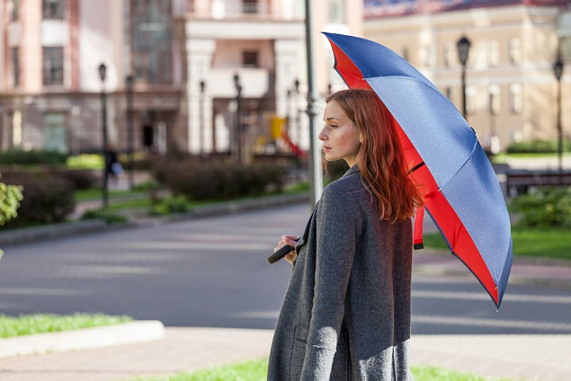 Зонт наоборот Style, трость, черный с логотипом в Санкт-Петербурге заказать по выгодной цене в кибермаркете AvroraStore