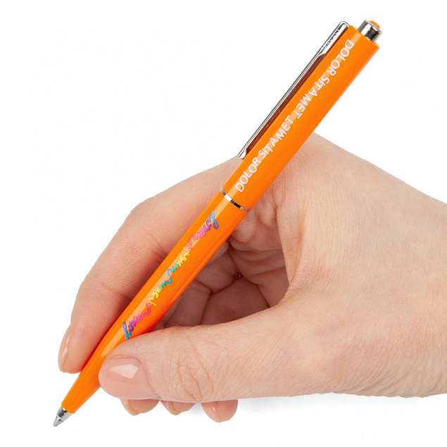 Ручка шариковая Senator Point ver.2, оранжевая с логотипом в Санкт-Петербурге заказать по выгодной цене в кибермаркете AvroraStore