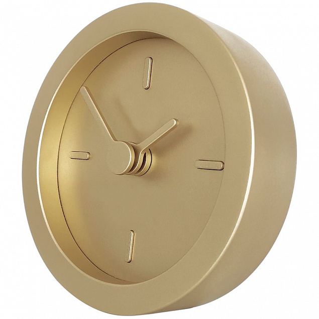 Часы настольные Bronco Sarah, золотистые с логотипом в Санкт-Петербурге заказать по выгодной цене в кибермаркете AvroraStore